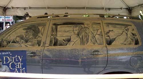 你见过用车窗灰尘画的草图吗？