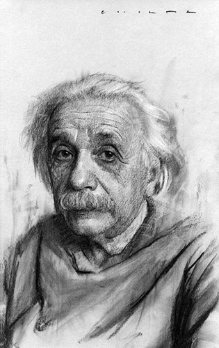 爱因斯坦素描头像
