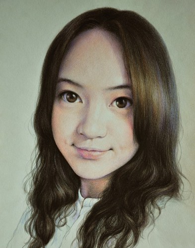 可爱女孩彩铅画