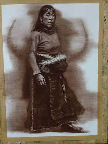藏族女人素描