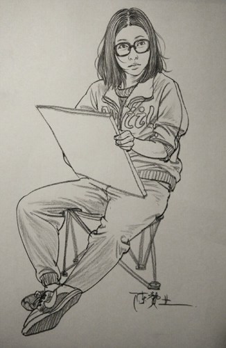 与学生对画速写