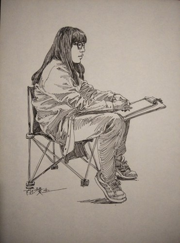 画速写的学生