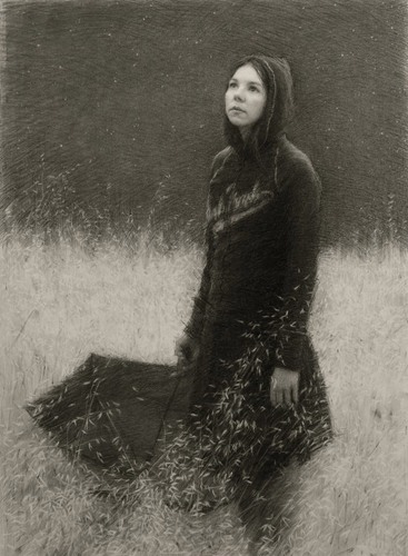 浓重的色调，照片感。