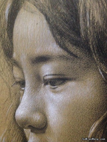 素描头像局部