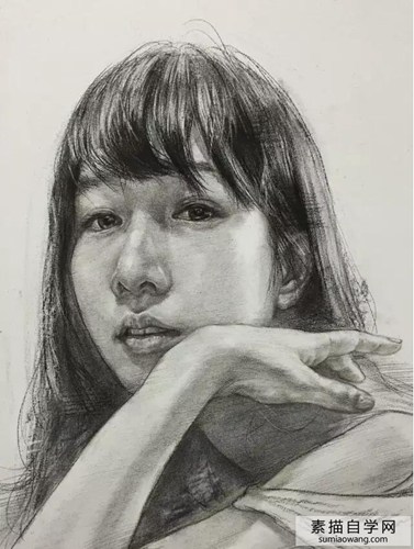 杨煌素描人物画