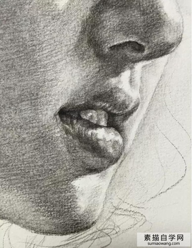 杨煌素描人物画