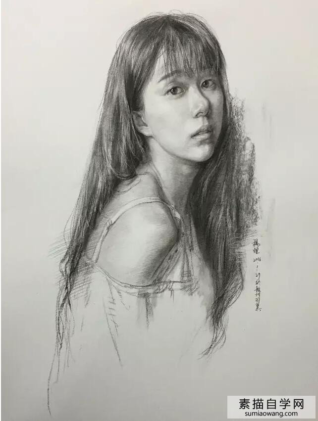 杨煌素描人物画