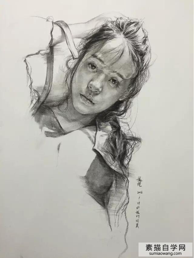 杨煌素描人物画