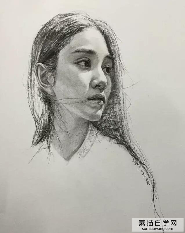 杨煌素描人物画