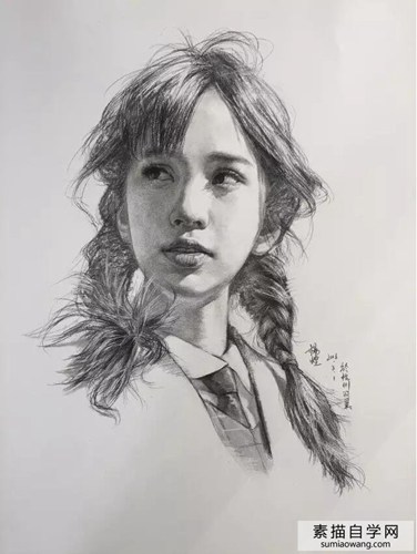 杨煌素描人物画