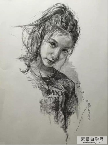 杨煌素描人物画