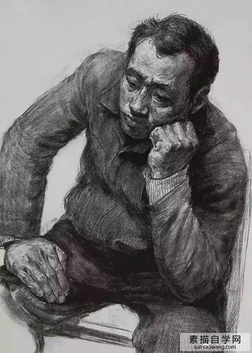 央美优秀素描半身像