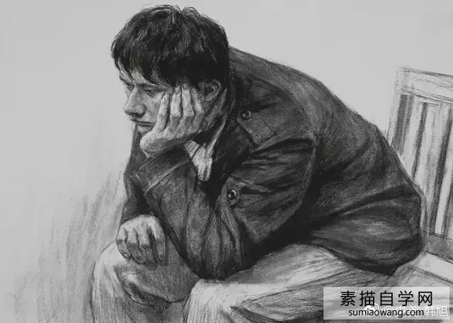 央美优秀素描半身像