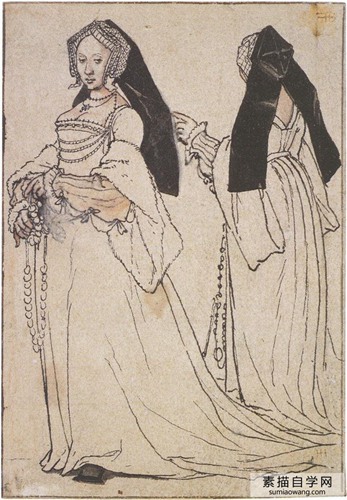 荷尔拜因高清素描画