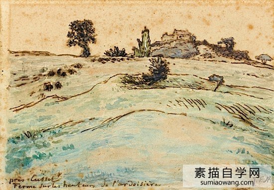 在Cusset附近的Ardoisière山上的农场