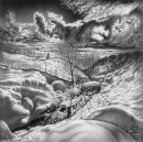 雪景铅笔素描画欣赏 俄罗斯艺术大师Guram Dolenjashvili