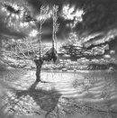 雪景铅笔素描画欣赏 俄罗斯艺术大师Guram Dolenjashvili