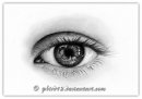 眼睛素描图片美术作品