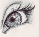眼睛素描图片美术作品