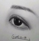 眼睛素描图片美术作品