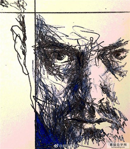 国外非常酷的素描画 素描头像