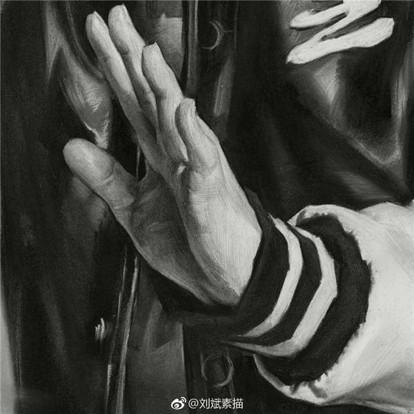 明星大张伟素描手