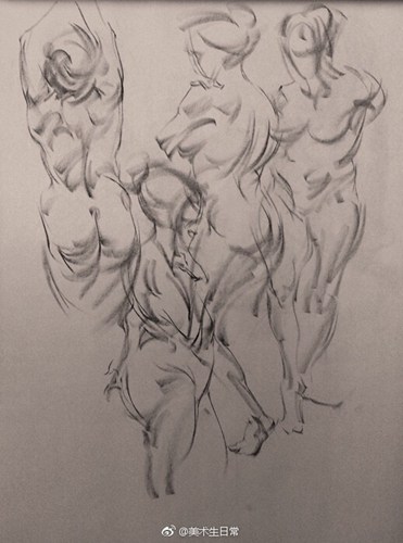 结构性很强的人体素描画欣赏 Jacob Hankinson作品