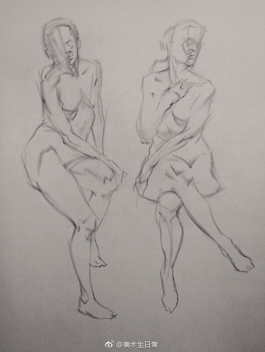 结构性很强的人体素描画欣赏 Jacob Hankinson作品