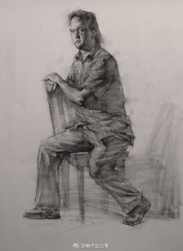 结构性很强的人体素描画欣赏