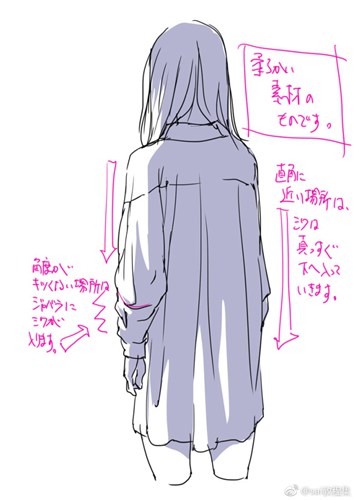 穿衬衫女子的动漫手绘画法