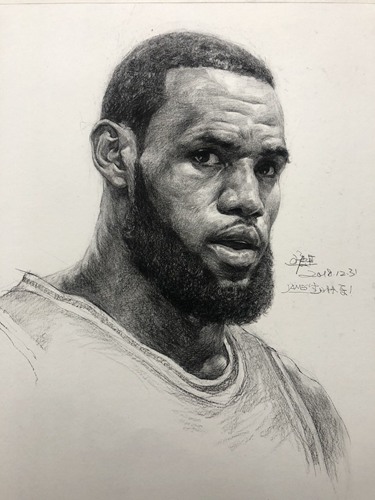 詹姆斯素描步骤六完成效果图