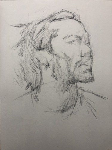 罗斯素描头像图片步骤二