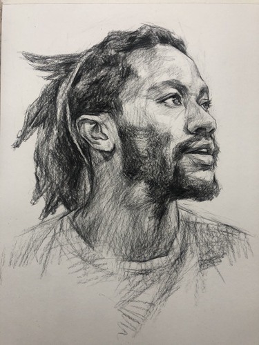 罗斯素描头像图片步骤五