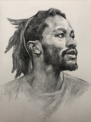 罗斯素描头像图片步骤六