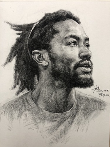 罗斯素描头像图片步骤七 完成