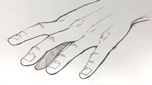 素描手的各种动态姿势