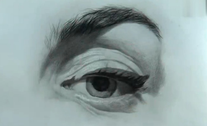 刘斌先生的素描:教你在脸上画眼睛和点线