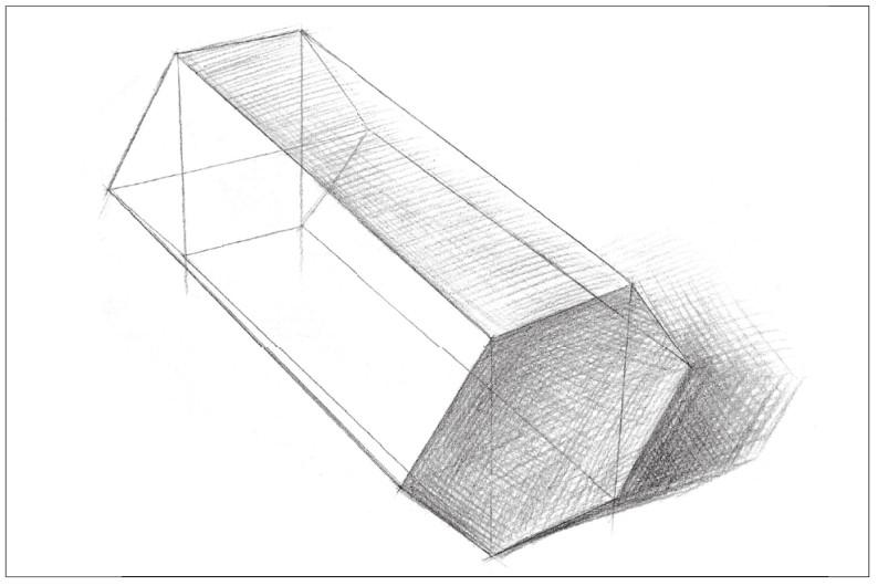 石膏几何:六角棱镜草图教程图片视频