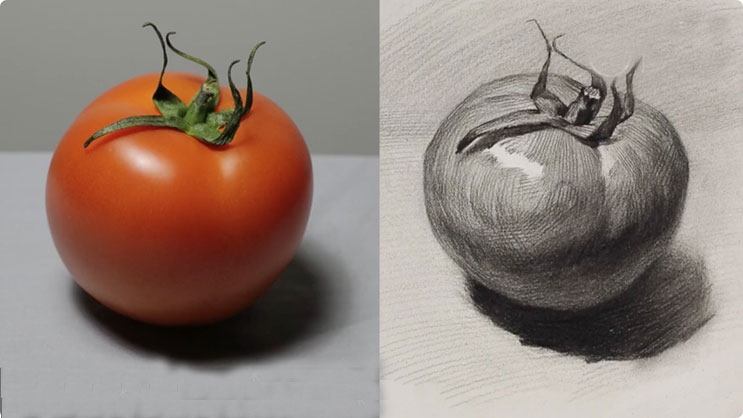 画西红柿的视频教程