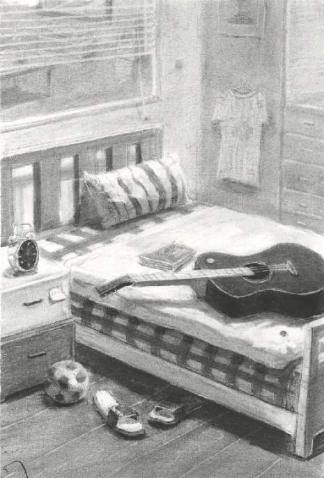 素描静物场景画，素描自学网。