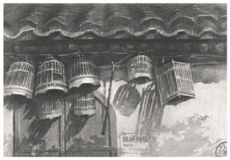 素描静物场景画，素描自学网。