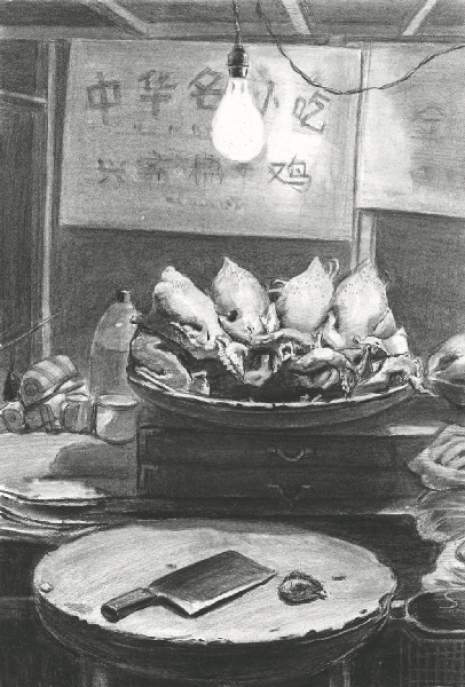 素描静物场景画，素描自学网。