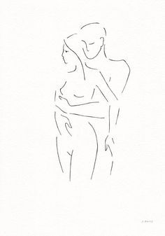 素描人体简笔画：我生气的时候你可以这样哄哄我。