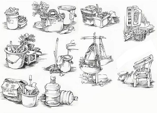 速写场景单体临摹