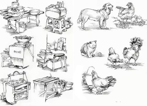 速写场景单体临摹