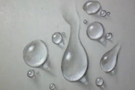 素描水滴的画法 水珠素描